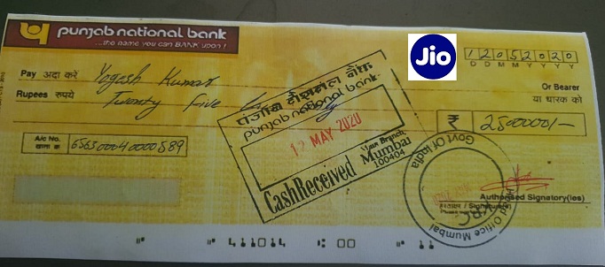 Yogesh Kumar Jio Lottery Winner 2020 25 lakhs